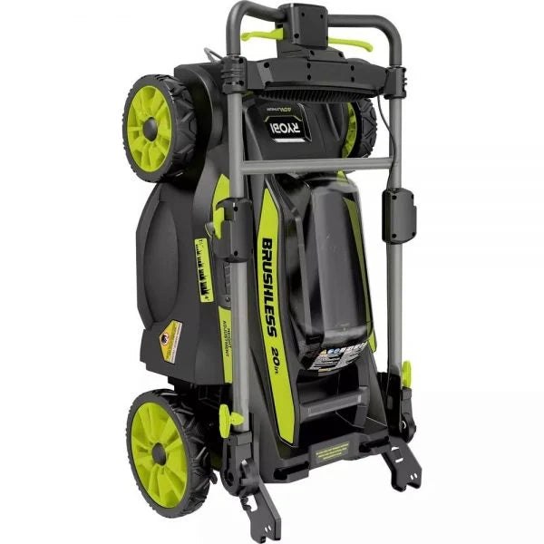 40V Brushless 20 in. Walk Behind Self Propelled Mower String Trimmer Leaf Blower with (2) Batteries and (2) Chargers