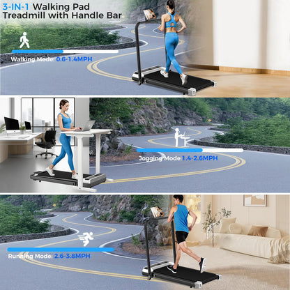 SHINEMAOS Walking Pad Treadmill with 8% Incline and Remote