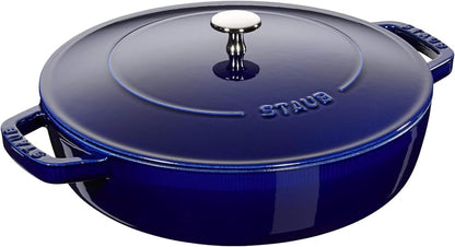 Staub 40511 HS-476-P2 0 with Chistera Cast Iron 28 cm Dark Blue