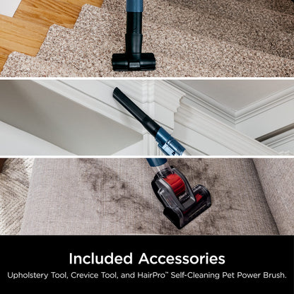 SHARK Upright Vacuum Stratos with DuoClean PowerFins Navy