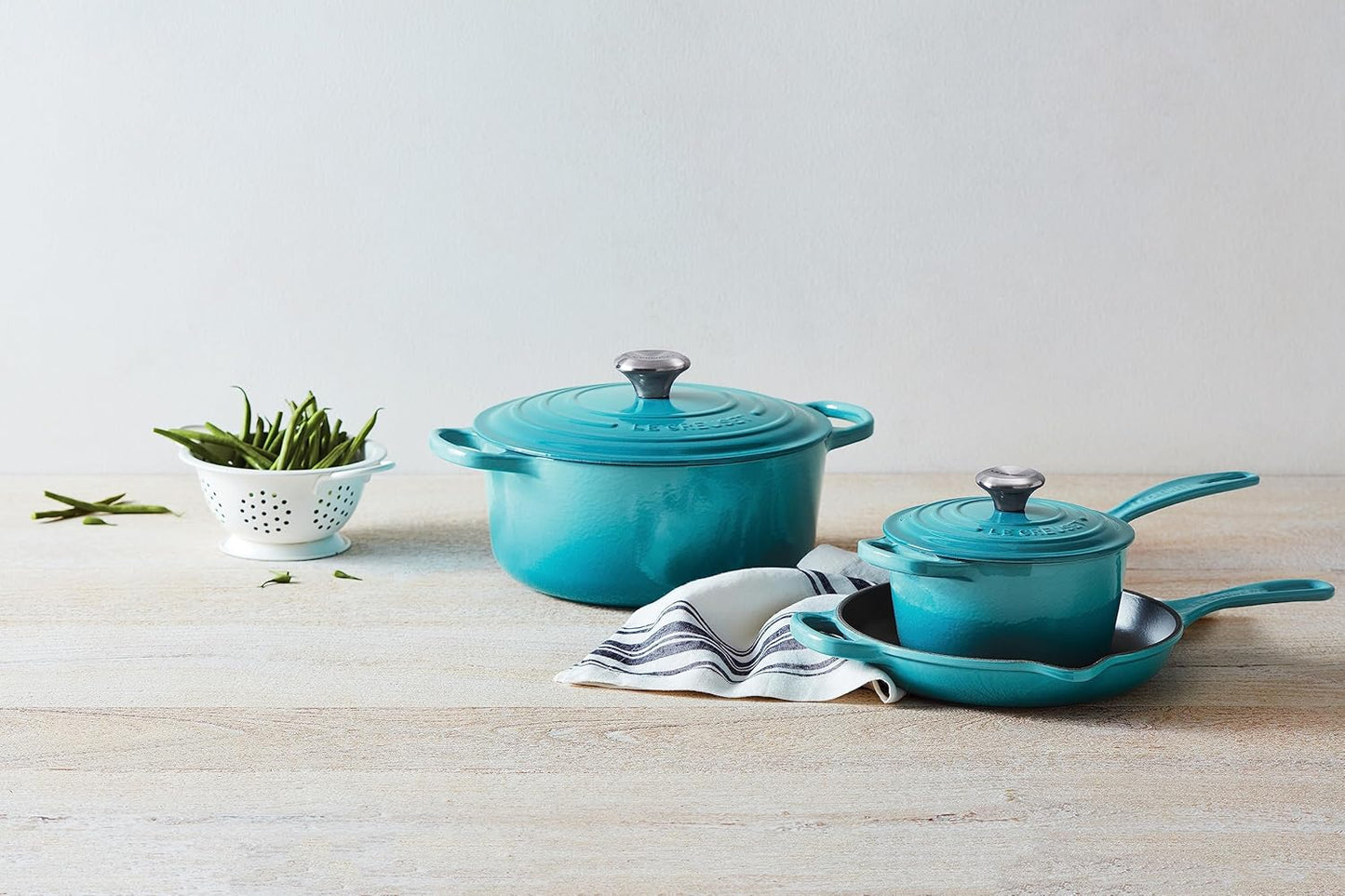 Le Creuset Enameled Cast Iron Signature Cookware Set, 5 pc, Caribbean