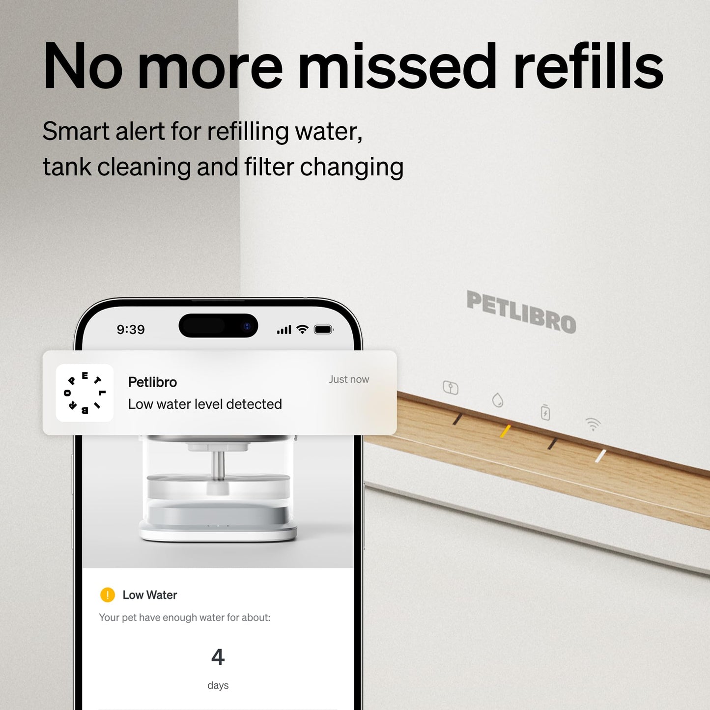 PETLIBRO Cat Water Fountain - Cordless 3L Smart Dispenser