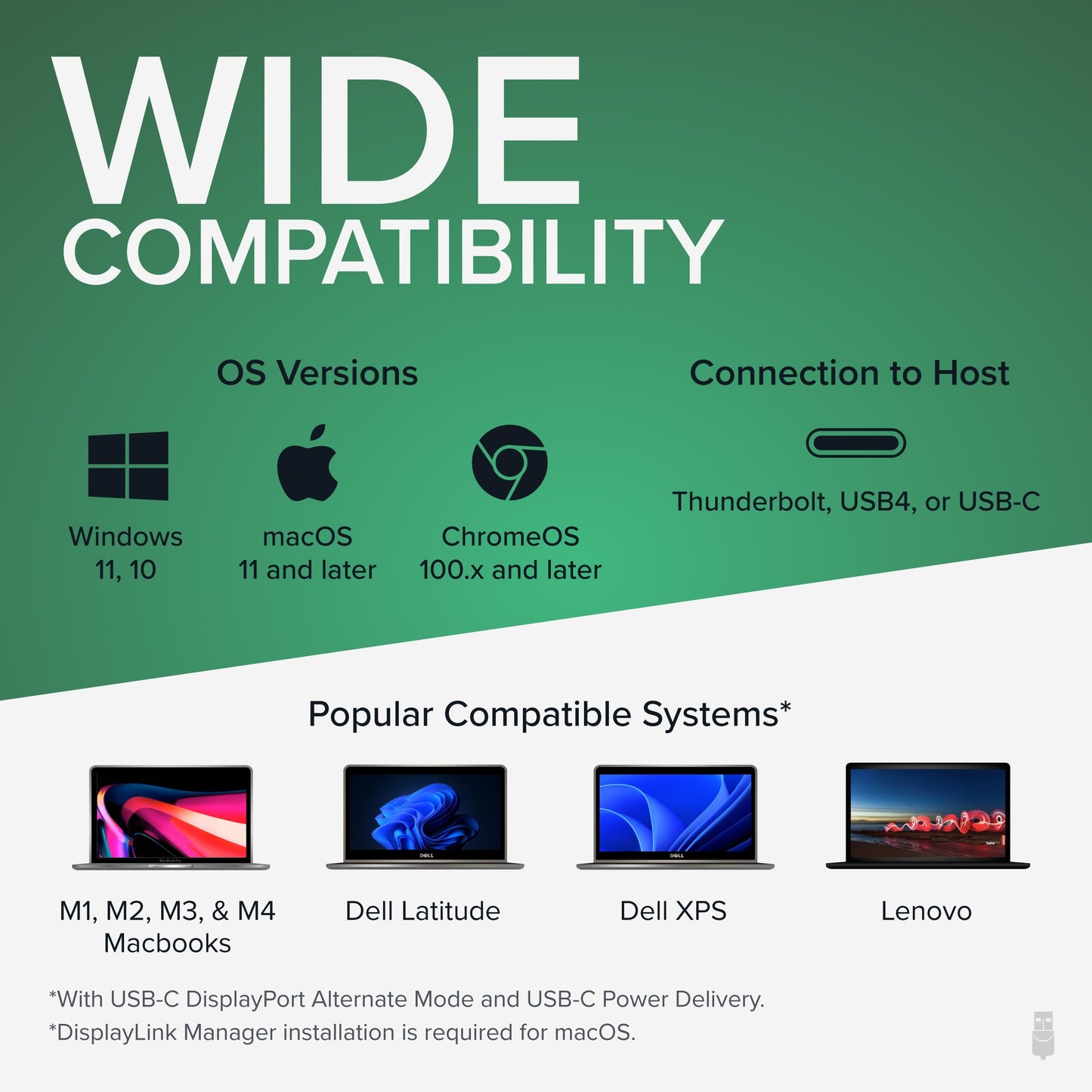 PLUGABLE USB C Triple Display Docking Station - 100W PD, 3x HDMI
