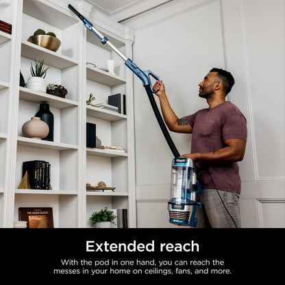 SHARK Upright Vacuum Stratos with DuoClean PowerFins Navy