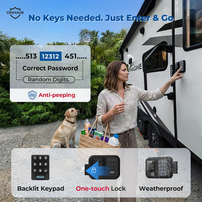 ONNAIS Full Metal RV Keyless Entry Door Lock with Remote
