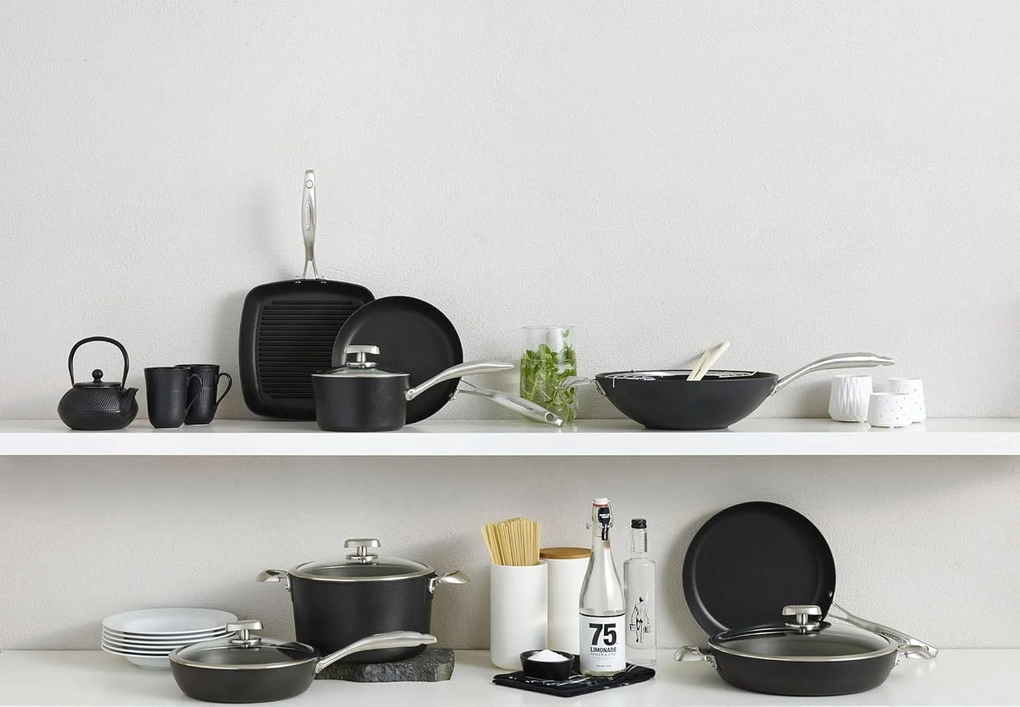 Scanpan Pro IQ 4.25 qt Nonstick Chef Pan with Lid - Compatible with All Cooktops, Induction Ready, Metal Utensil Safe, Oven Safe to 500°F, Dishwasher Safe