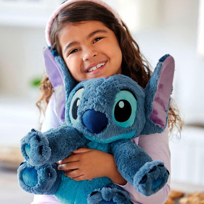 Disney Store Official Stitch Medium Soft Toy for Kids, Cuddly Character with Fuzzy Texture and Embroidered Details, Flexible Floppy Ears, Disney Plushy Suitable for All Ages
