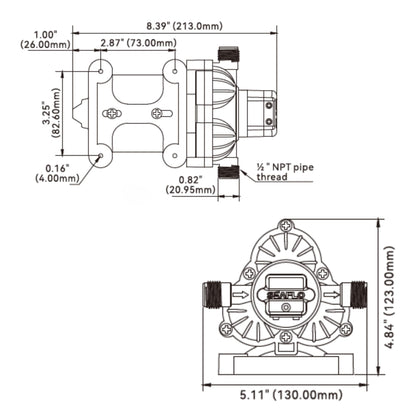 SEAFLO 33 Series Water Pump | 110V AC 3.3 GPM Self Priming