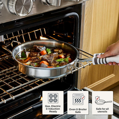 All-Clad D5® Stainless Steel Core 10 Piece Cookware Set- Made in USA- The Upgrade for Supremely Even Heat- Includes Frying Pans, Saucepan, Sautépan, Stockpot -Oven Safe & Induction Compatible