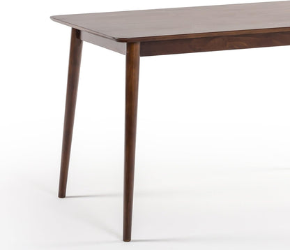 Zinus Jen 47 Inch Wood Dining Table/Solid Wood Kitchen Table/Easy Assembly, Espresso