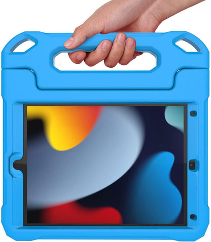 SUPLIK Kids Case for iPad 9th/8th/7th Generation -10.2 inch 2021/2020/2019, Built with Screen Protector, Durable Shockproof Handle Stand Case for Apple iPad Gen 9/8/7, Blue