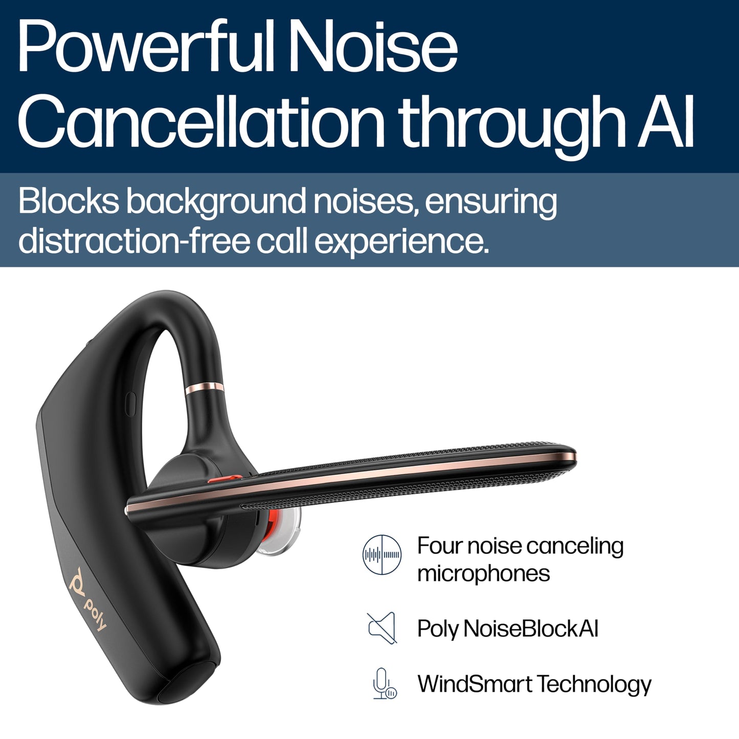 POLY Voyager Legend 50 UC Bluetooth Headset with Case