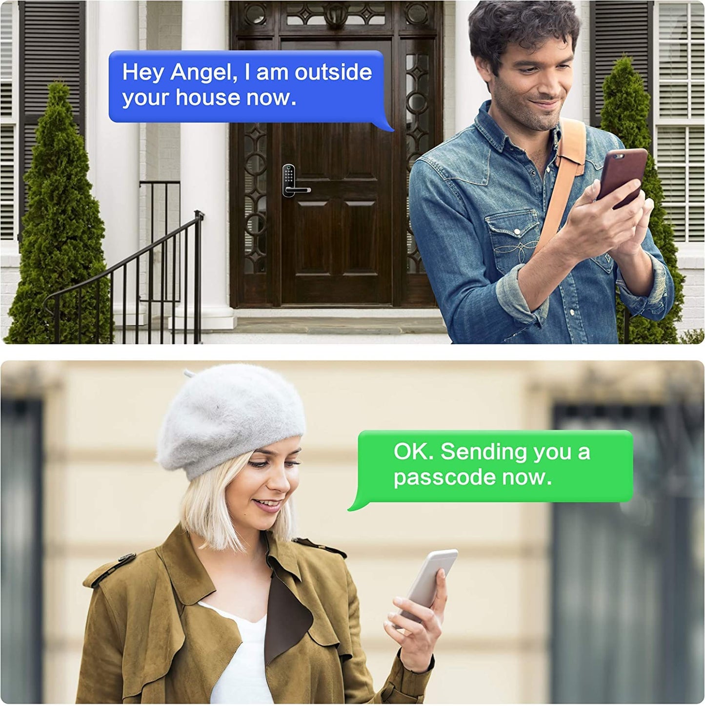 SIFELY Fingerprint Smart Door Lock with Keypad & Handle