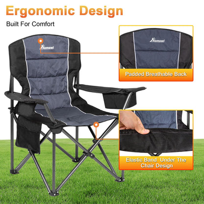 ROMSWI Oversized Heavy Duty Camping Chairs - 500 LBS Support
