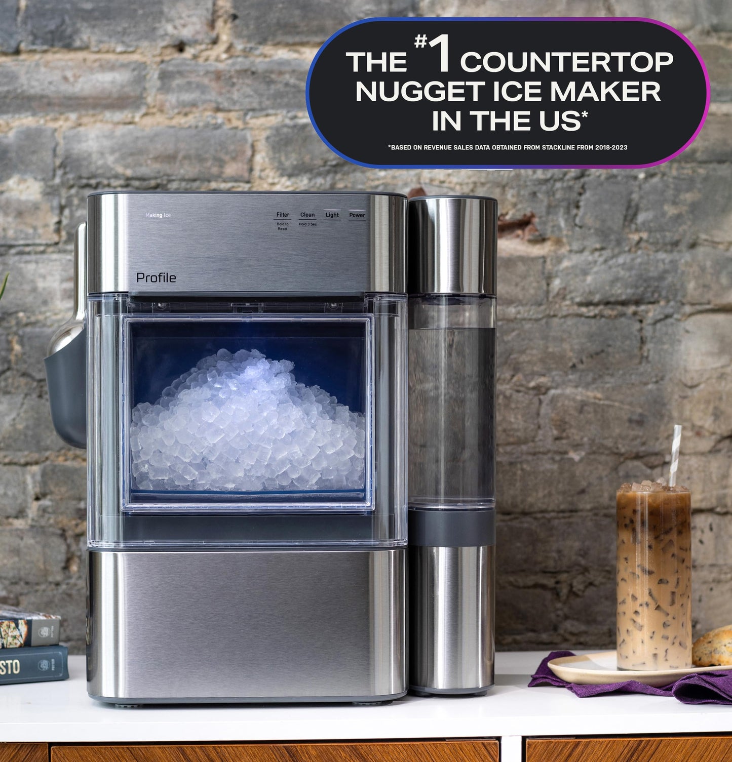 PROFILE GE Opal 2.0 Nugget Ice Maker with Side Tank