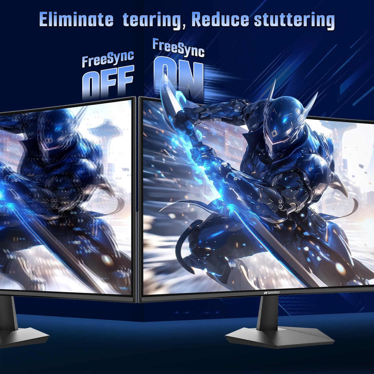 SANSUI 24 Inch Curved 160Hz Gaming Monitor FHD 1080P