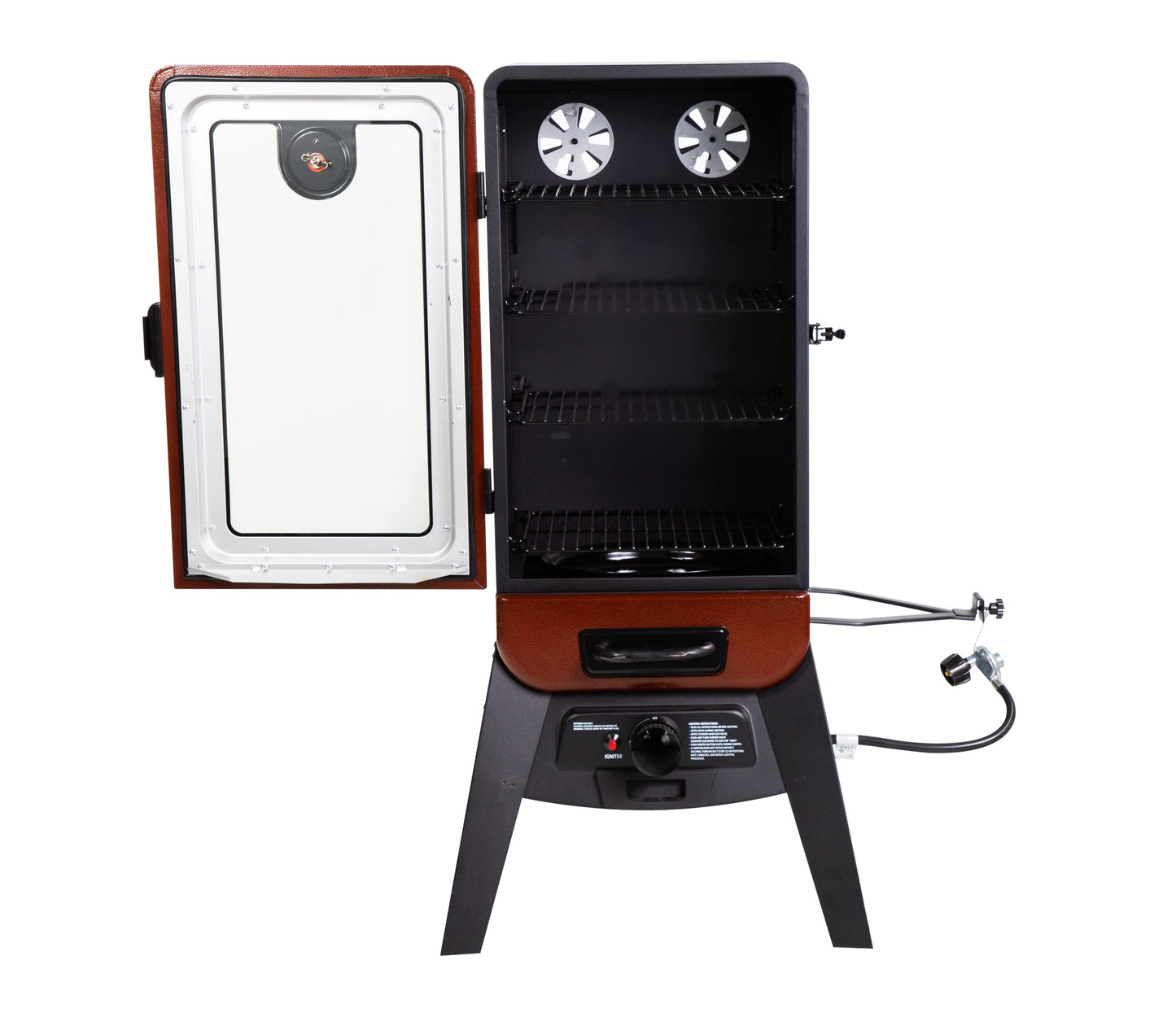 PIT BOSS 3-Series Gas Vertical Smoker - Red Hammertone 10773