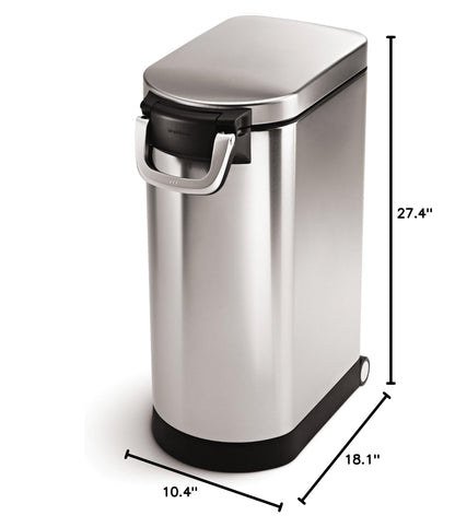 SIMPLEHUMAN X-Large 35L Pet Food Storage Container - Stainless Steel