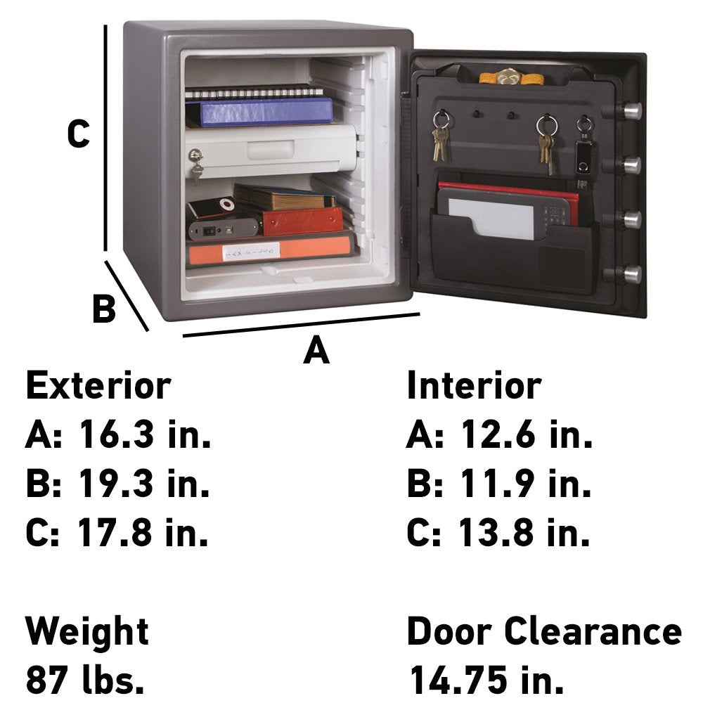SENTRYSAFE Digital Safe Box - Waterproof & Fireproof Alloy Steel