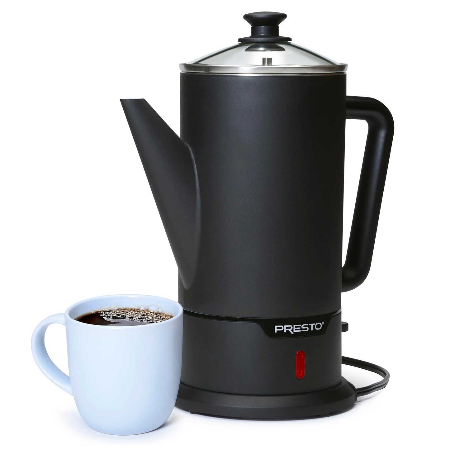 PRESTO 12-Cup Stainless Steel Cordless Coffee Percolator