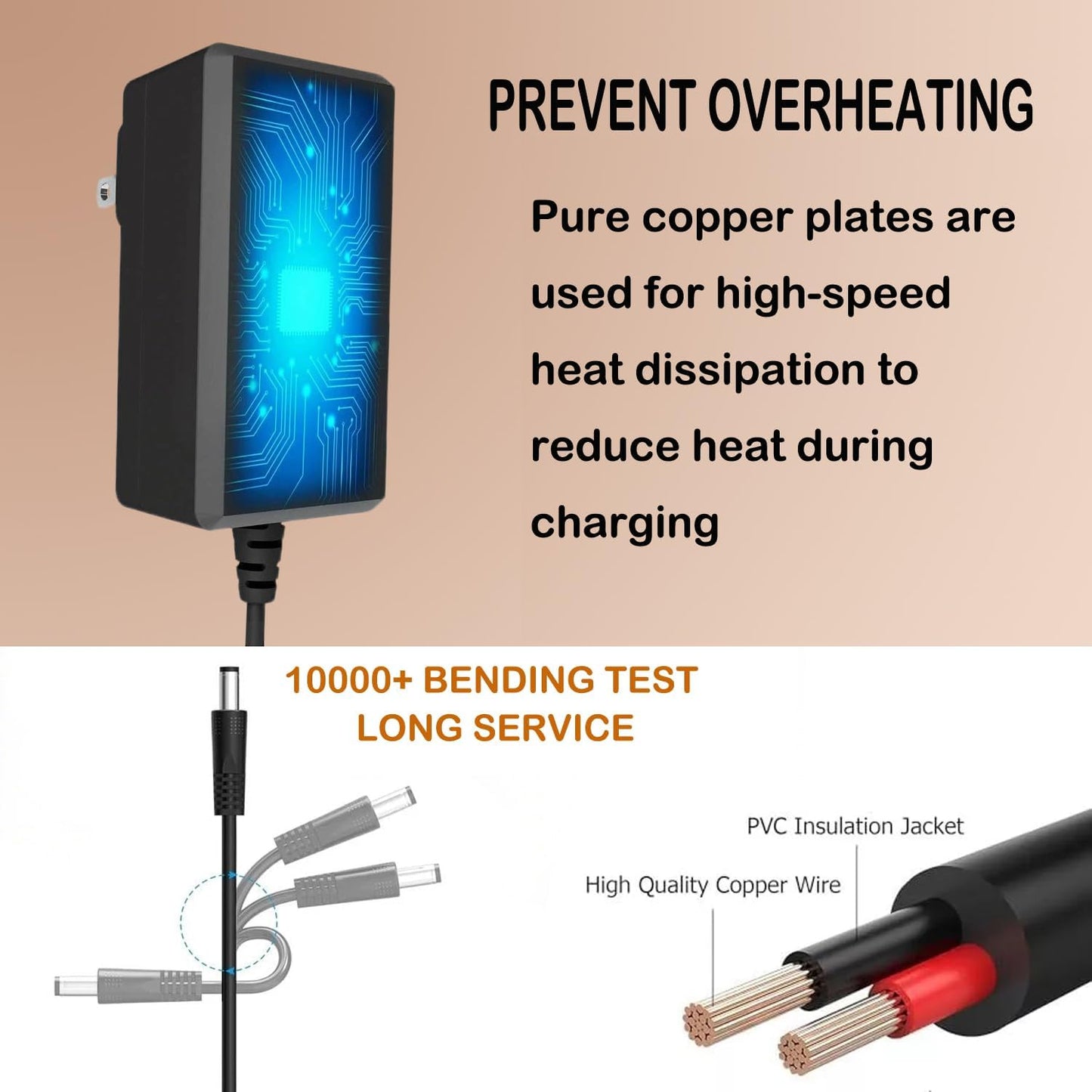 24V AC/DC Adapter Compatible with Bluevua RO100ROPOT RO100ROPOT-UV Reverse Osmosis System RO100 ROPOT UV RO 100 Robot Countertop Water Filter Purifier Charger
