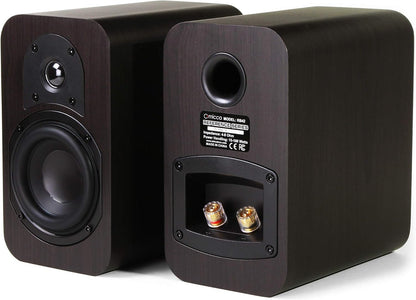 Micca RB42 Reference Bookshelf Speaker with 4-Inch Woofer and Silk Tweeter (Dark Walnut, Pair)