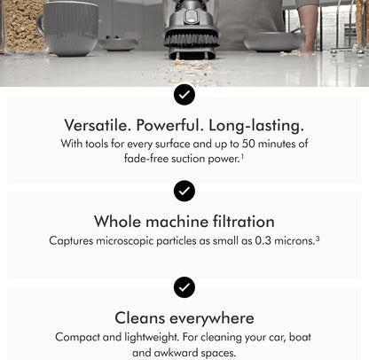 Dyson Car+Boat Handheld Vacuum, Cordless and Lightweight, Cleans Hard Surfaces and Upholstery, 115AW, 2 Power Modes, Up to 50 Minutes²