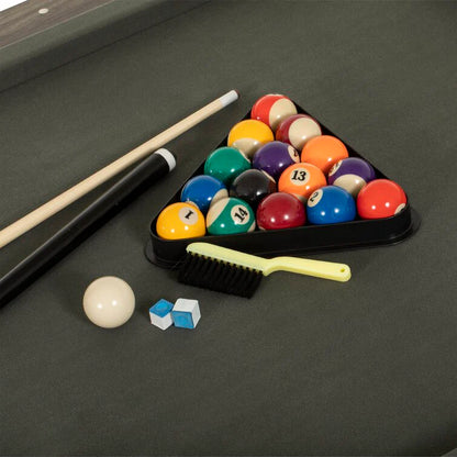 7' 3-in-1 Combination Table Includes Billiards, Table Tennis, & Dining Table