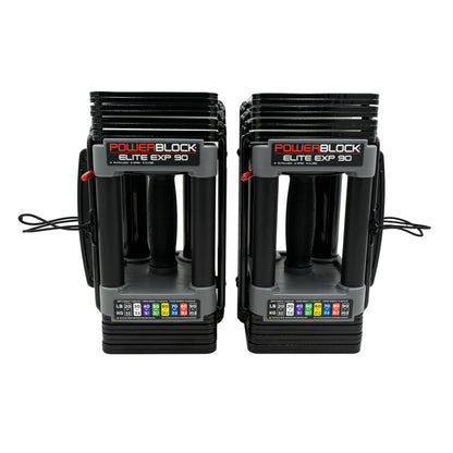 POWERBLOCK Elite EXP Adjustable Dumbbells - 5-50 lb Pair