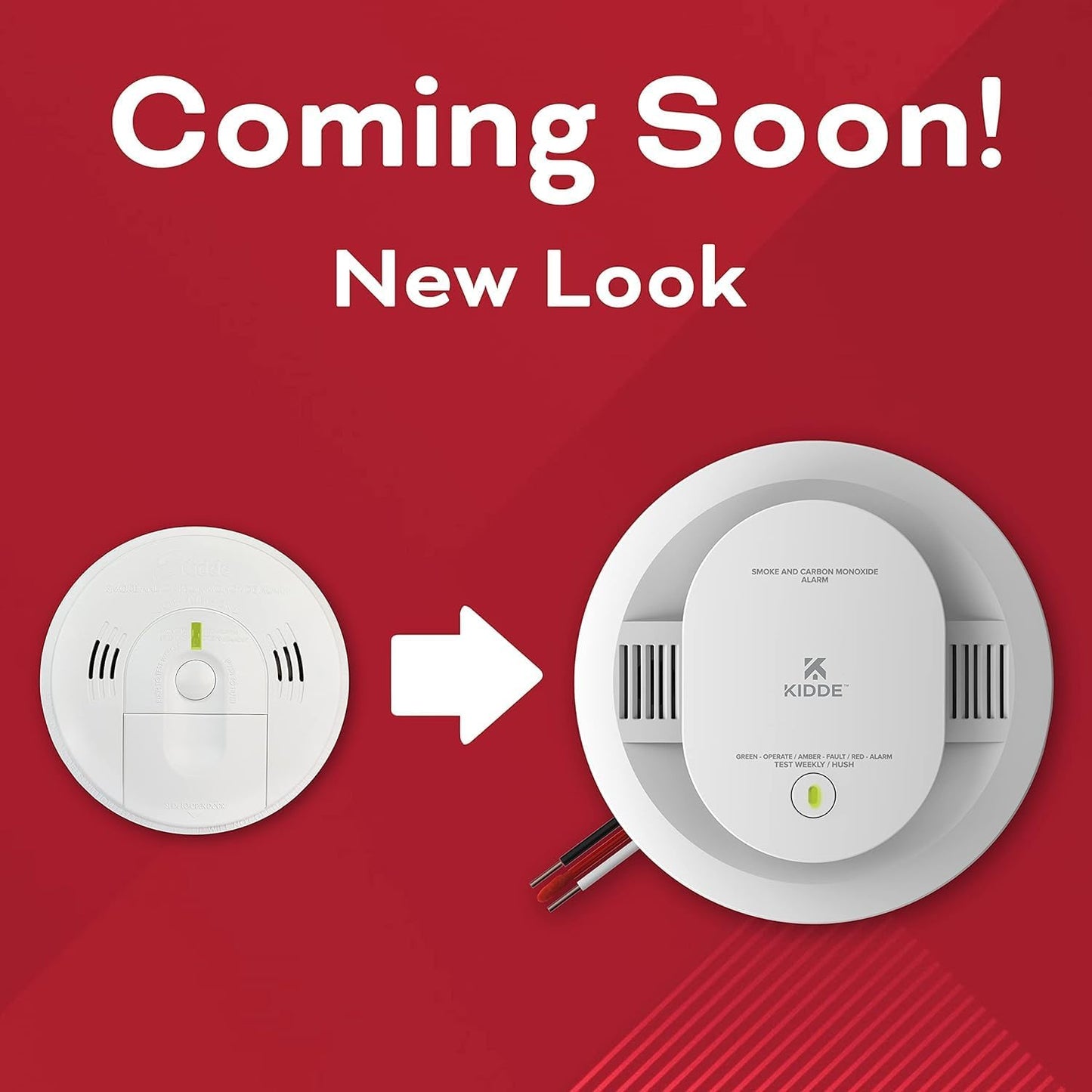Kidde Smoke & Carbon Monoxide Detector, Hardwired, Interconnect Combination Smoke & CO Alarm with Battery Backup, Voice Alert, Pack of 2
