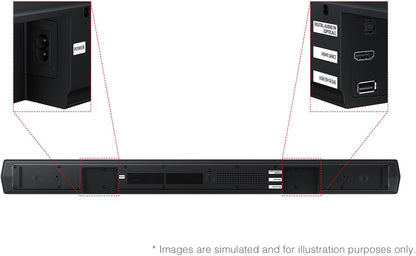 Samsung B-Series Soundbar HW-B550F 2.1 ch DTS Virtual:X Soundbar with Subwoofer (2025 Model) Voice Enhance Mode, Bass Boost, Adaptive Sound