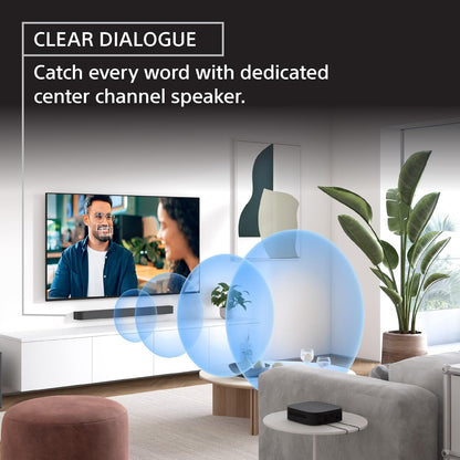 Sony BRAVIA Theater System 6, 5.1ch Home Theater System soundbar with subwoofer and Rear Speakers, Surround Sound by Dolby Atmos/DTS:X Compatible HT-S60
