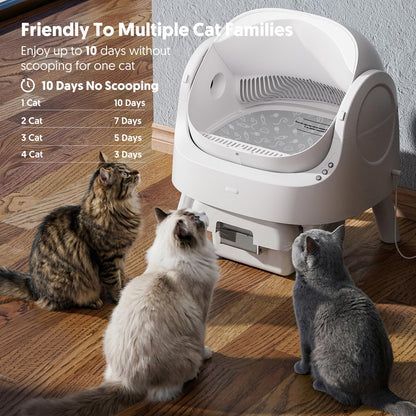 PETPIVOT Self Cleaning Litter Box for Multiple Cats