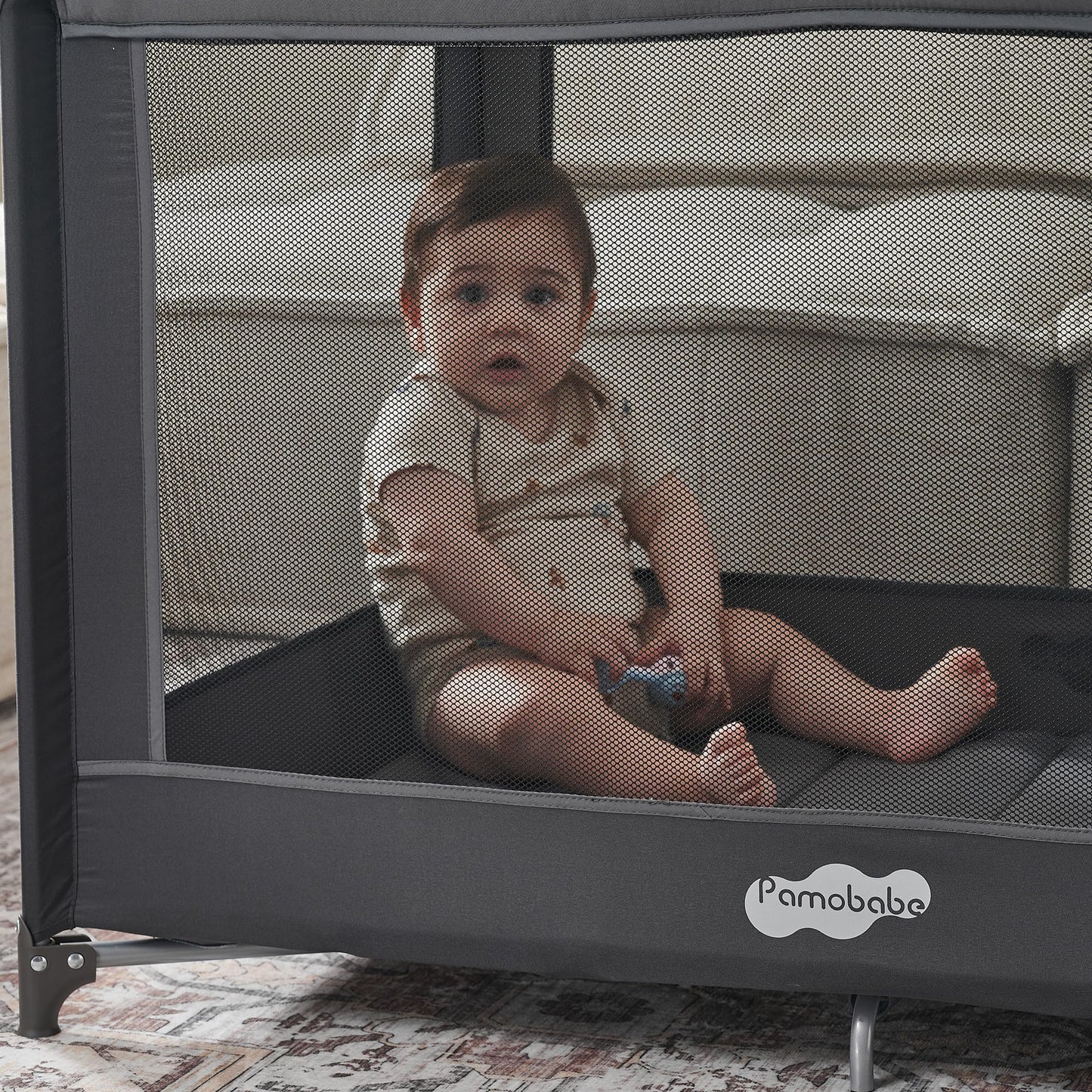 PAMO BABE Portable Playpen Foldable Playard for Babies & Toddlers