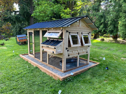 Walk-In Chicken Coop – 6-ft x 12-ft x 7.5-ft Outdoor Poultry Run