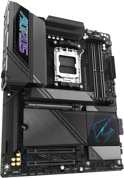 GIGABYTE X870E AORUS PRO AMD AM5 LGA 1718 Motherboard, ATX, DDR5, 4X M.2, PCIe 5.0, USB4, WIFI7, 2.5GbE LAN, EZ-Latch, 5-Year Warranty