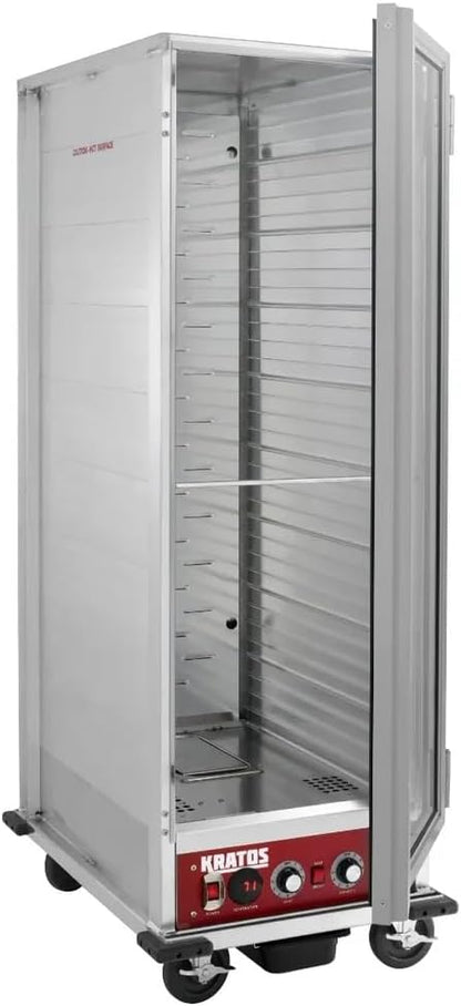 Kratos Full Size Commercial Non-Insulated Holding and Proofing Cabinet, Holds 36 Full Size Sheet Pans, Mobile, Clear Door, 120V, 1440W (28W-152)