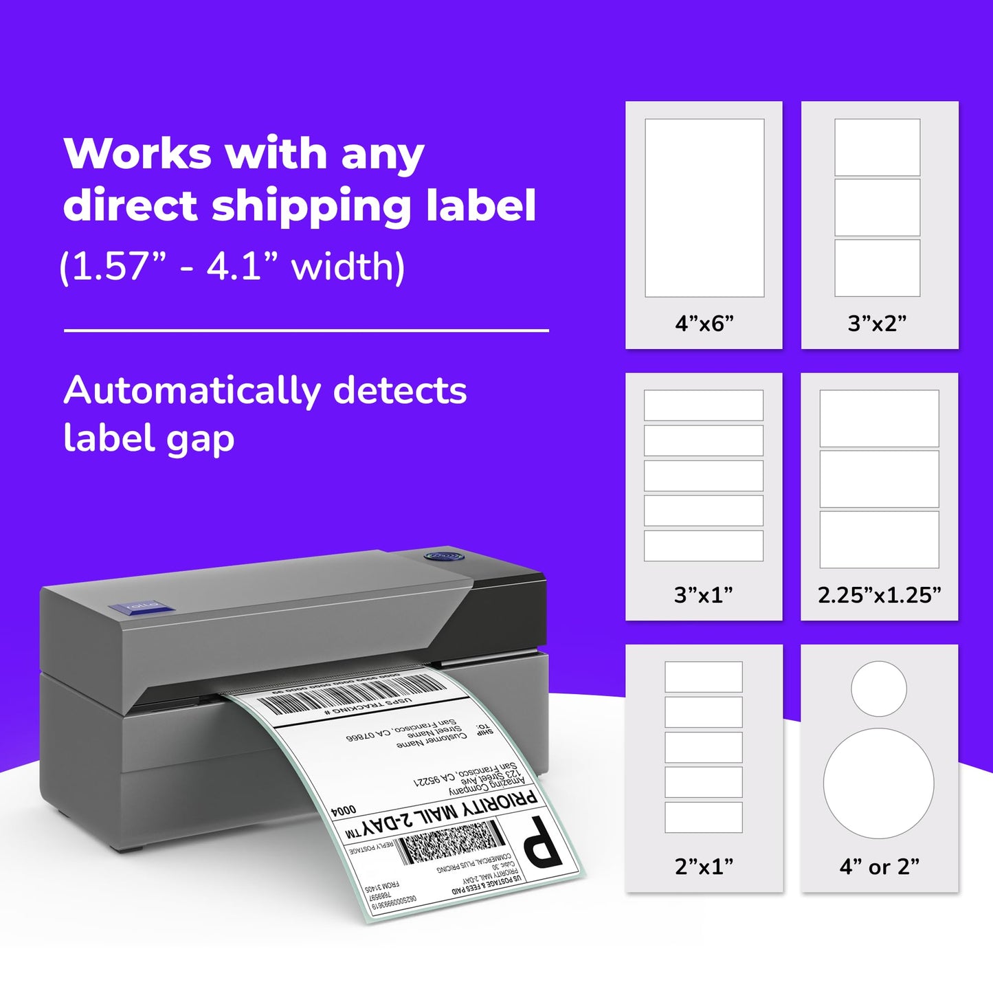 ROLLO USB Shipping Label Printer - 4x6 Thermal Label Maker