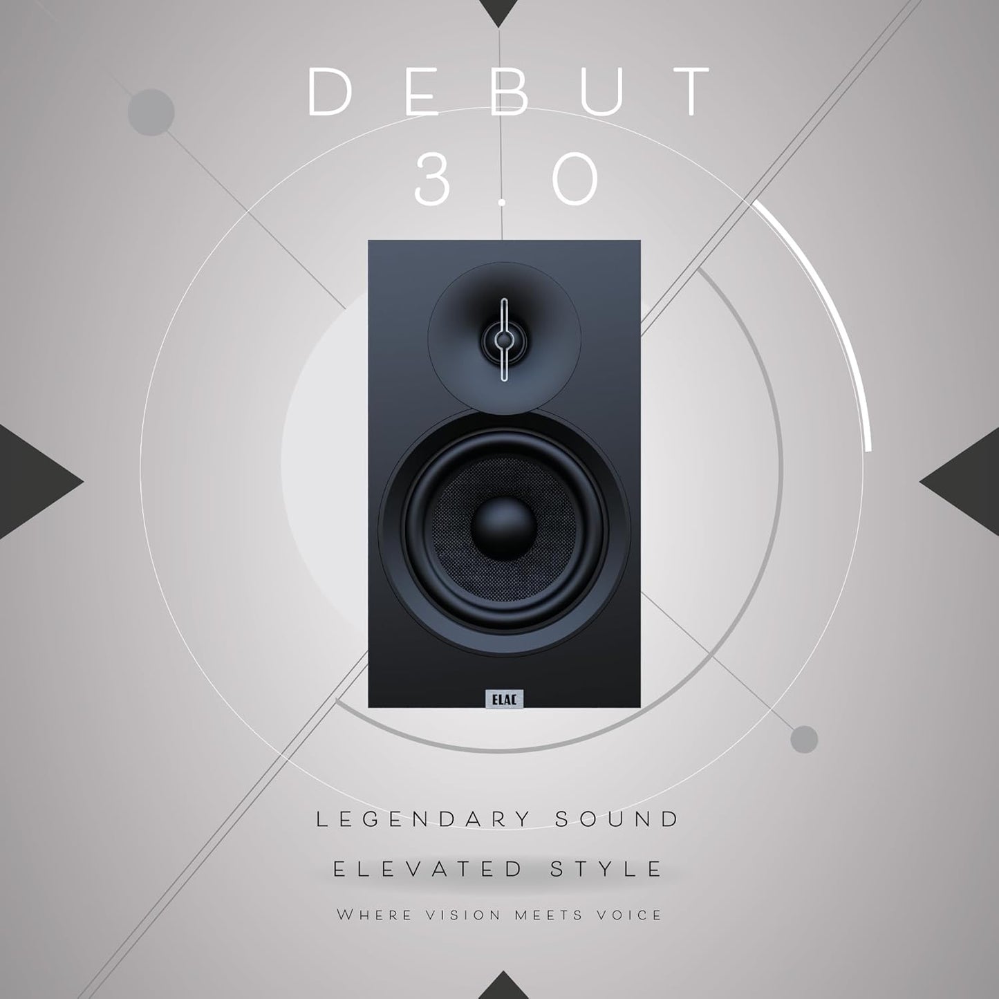ELAC Debut 3.0 DB63-WN Bookshelf Speakers, Walnut (Pair) - 1” Aluminum Dome Tweeter & 6.5” Aramid Fiber Woofer - 2-Way Bass Reflex - 42Hz to 38KHz Response