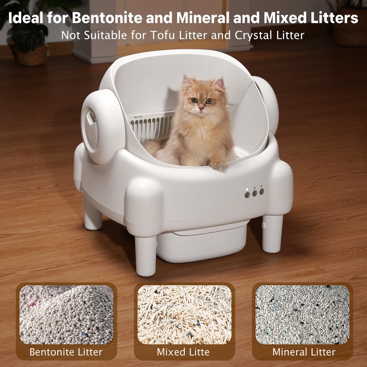 PARUUNTYS Self Cleaning Litter Box with App Control for Cats