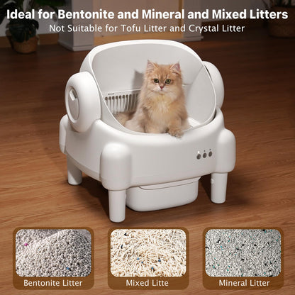 PARUUNTYS Self Cleaning Litter Box with App Control for Cats