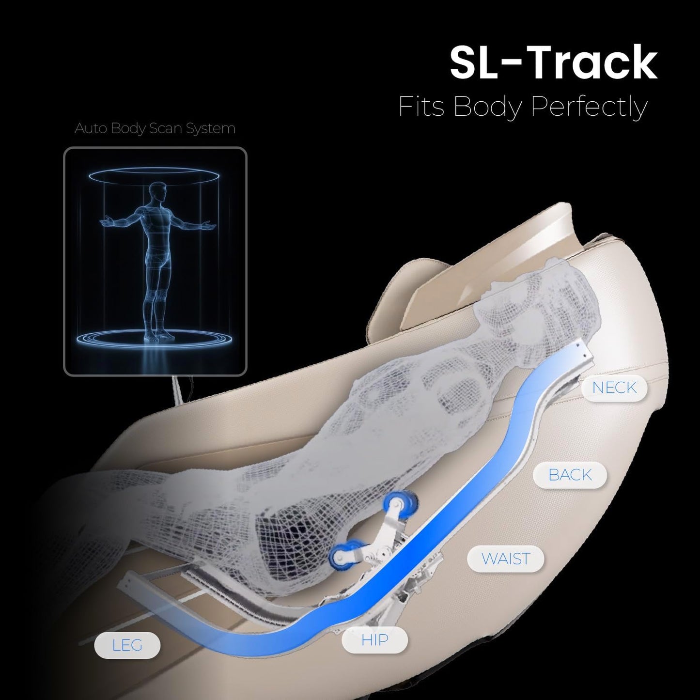 Osaki OS-3D Champ II | Black | Full Body Massage Chair | 3D SL-Track Full Body Massage Chair | Zero Gravity | Lumbar Heating | Touchscreen Controller | Auto Body Scan | Bluetooth Speaker