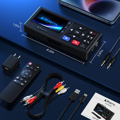 PORTTA VHS to Digital Converter with Remote - Video Recorder