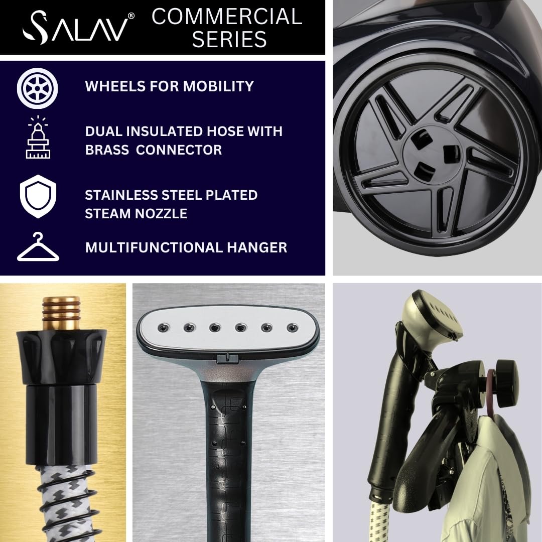 SALAV Heavy Duty Full-Size Garment Steamer 1800W