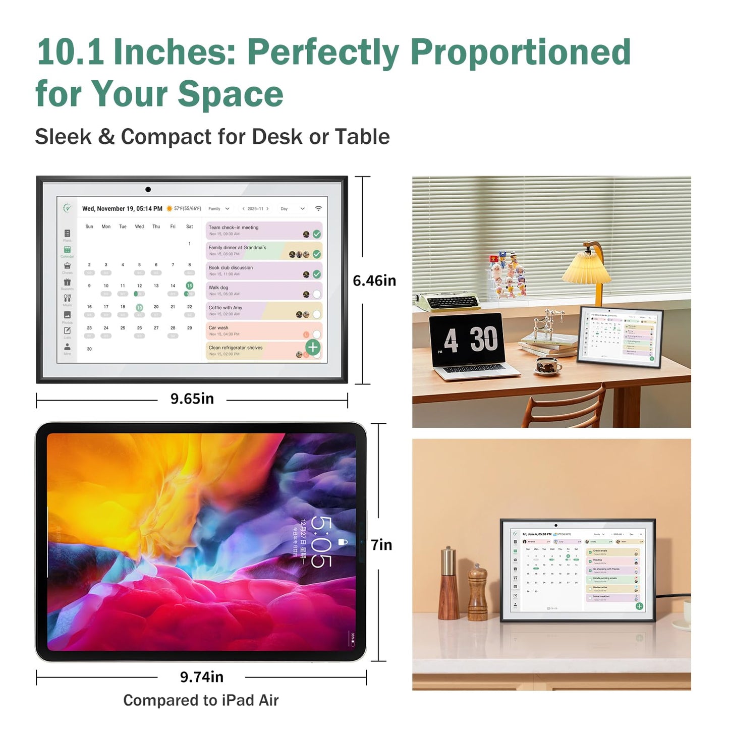 RROSKY WiFi Digital Calendar Smart Family Planner 10.1''