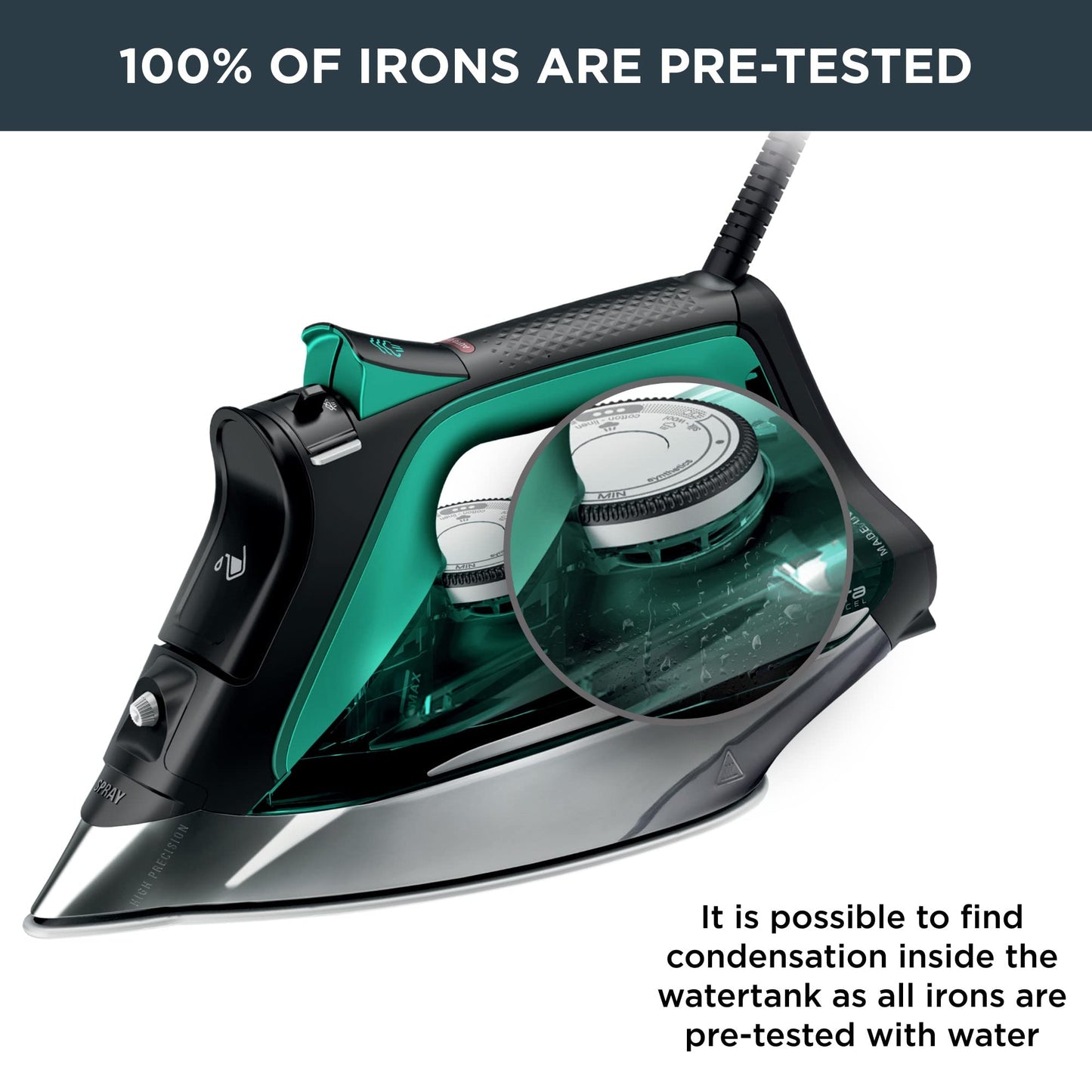 ROWENTA Pro Master Steam Iron with Stainless Steel Soleplate
