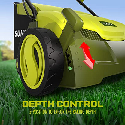 12-Amp 13-Inch Electric Dethatcher and Scarifier w/Removeable 8-Gallon Collection Bag