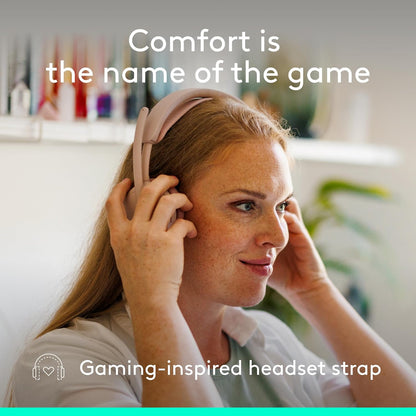 Logitech Zone Wired 2 - Noise-Canceling Headset with Adaptive Hybrid ANC, USB-C with USB-A Adapter - Rose