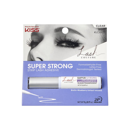 Kiss Lash Couture, Lash Glue, Super Strong Strip Lash Adhesive, White, Includes Lash Adhesive, Long Lasting Wear, Can Be Used with Strip Lashes and Lash Clusters