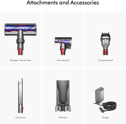 Dyson V9 Motorbar Cordless Vacuum, Cleans Hard Floors and Carpets, Detangles, Converts to Handheld, 100AW, 3 Power Modes, Up to 40 Minutes¹